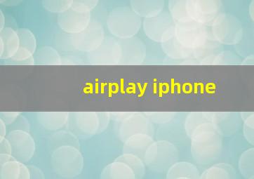 airplay iphone